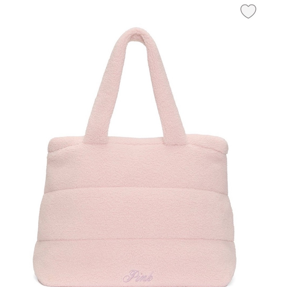 Victoria's Secret Furry Cozy Blush Pink Tote